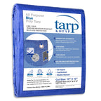 Kotap 10 x 10 Ft. All-Purpose Multi-Use Protection/Coverage 5-mil Poly Tarp, Waterproof, Blue, 1-Pack (TRA-1010)