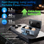 OTC Hearing Aids for Seniors & Adults - Rechargeable, 25+ Hour Battery Life, Advanced Noise Cancellation, 5-Level Volume & Memory, Clear Sound, Comfort-Fit