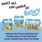 Bluey 4-Pack Toy Figure Playset, Let’s Play Chef Pavlova Toddler Figurine Toys Set with Chef Accessories, Poseable Figurines for Kids Ages 3-5