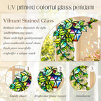 Plant Suncatcher Glass, Stained Glass Suncatcher Plant Window Hanging, Unique Nature Lover Gifts Leaf Idea