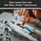 LEGO Star Wars Rebel U-Wing Starfighter Building Set - Includes Cassian Andor, Dedra Meero and K-2SO - Model Action Toy for Andor Fans - Birthday Gift Idea for Boys, Girls, Kids, Ages 8+ - 75399
