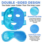 AiricePac Colding Ice Face Mask and Cooling Eye Mask for Puffy Eyes & Migraine Relief, Gel Eye Mask, Cool Face Masks for Dark Circles, Eye Surgery, Sleeping, Pressure, Headaches, Skin Care