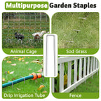 Heavy Duty 12 Inch Galvanized Landscape Staples Stakes, 50 Pack 8 Gauge