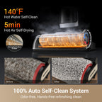 dreame H14 Cordless Vacuum Mop, 180° Lie-Flat Wet Dry Vacuum cleaner, 140°F Brush Washing, Fast Hot Air Drying in 5Mins, Smart Hard Floor Cleaner Machine with Powerful Suction, Great for Sticky Messes
