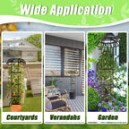 Quibbay Garden Trellis for Climbing Plants Outdoor, 65 Inch Mushroom Top Trellis for Climbing Plants, Plant Trellis Support for Potted Plants Climbing Vine Rose Clematis Vegetable Trellis, 2 Pack