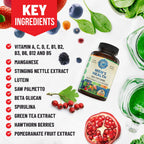 Whole World Wellness Mens Daily Multivitamin Multimineral Supplement for Energy, Focus, Stamina & Performance. Made for Men with 30+ Nutrients, Fruit & Energy Blend. Mens Vitamins, Made in The USA.