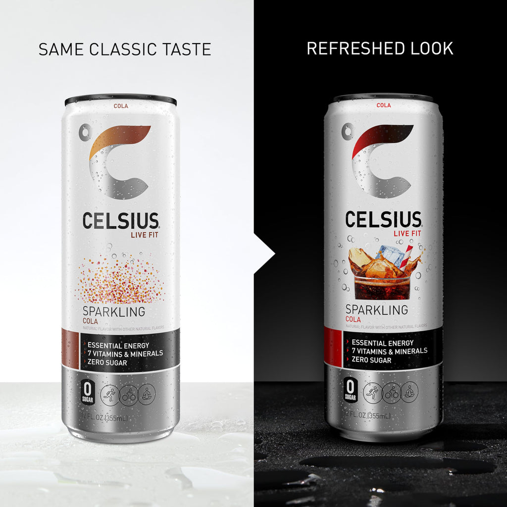 CELSIUS Sparkling Cola, Sugar Free Energy Drink, 12 Fl Oz (Pack of 12)
