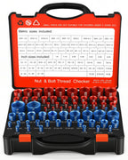 Comfylichi 66 Pcs Nut and Bolt Thread Checker - 34 Standard & 32 Metric, Detachable Bolt Size Finder Tool, Screw and Nut Identifier Thread Gauge Especially for Tight Spaces