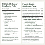 Snap Supplements Prostate Health & Nitric Oxide Supplement Bundle for Men, 90 + 60 Vegetarian Capsules (1 Month Supply)
