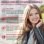 (2 Pack) Sugar Free Methylated Multivitamin for Women Gummies with Calcium, D3 K2, Inositol, Folate, Biotin, Iron, Vitamin A, C, E, B Complex - Multi Vitamins & Minerals - Energy, Immune, Bone - Vegan