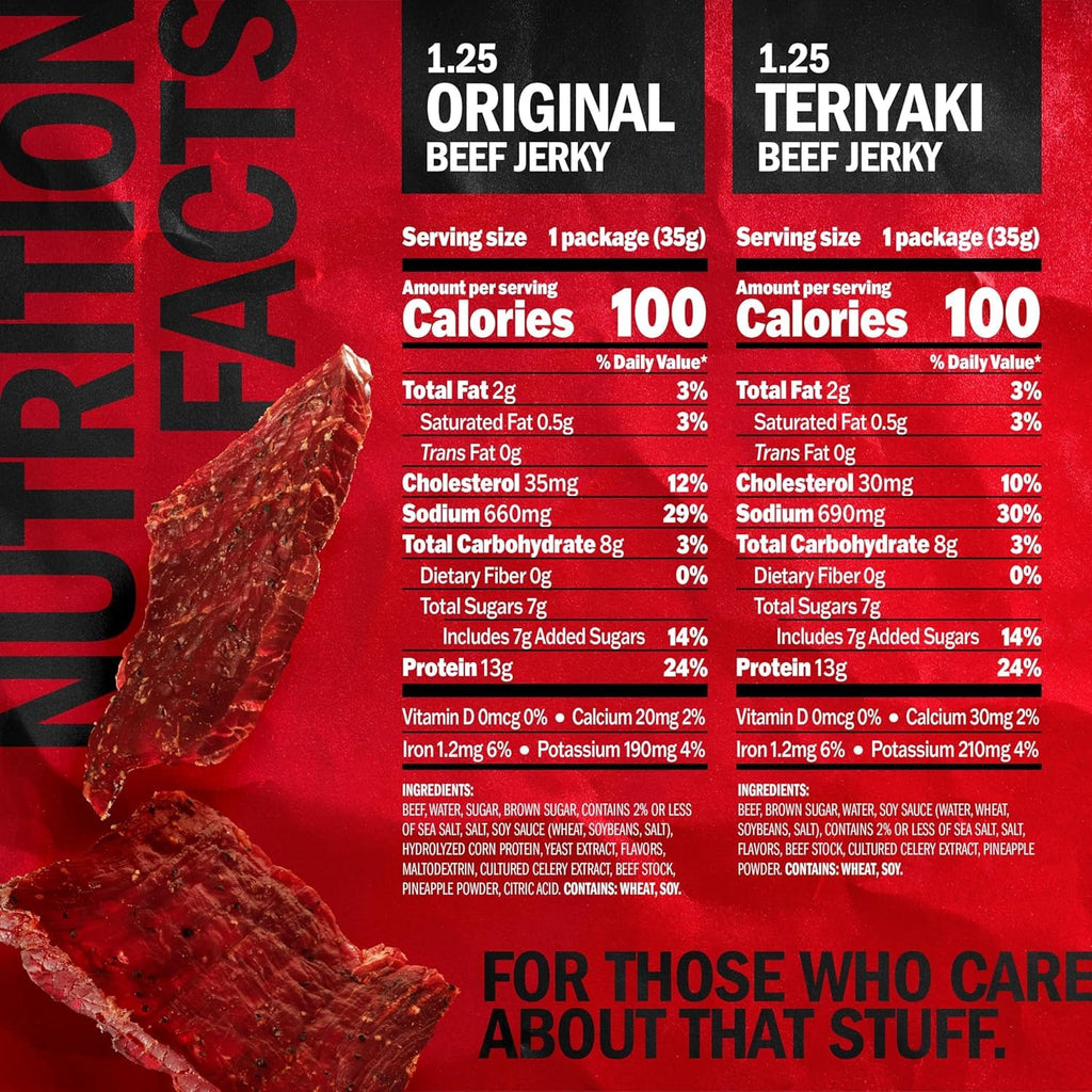 Jack Link's Beef Jerky Variety Pack - Original & Teriyaki - (9 Pack) 1.25 oz