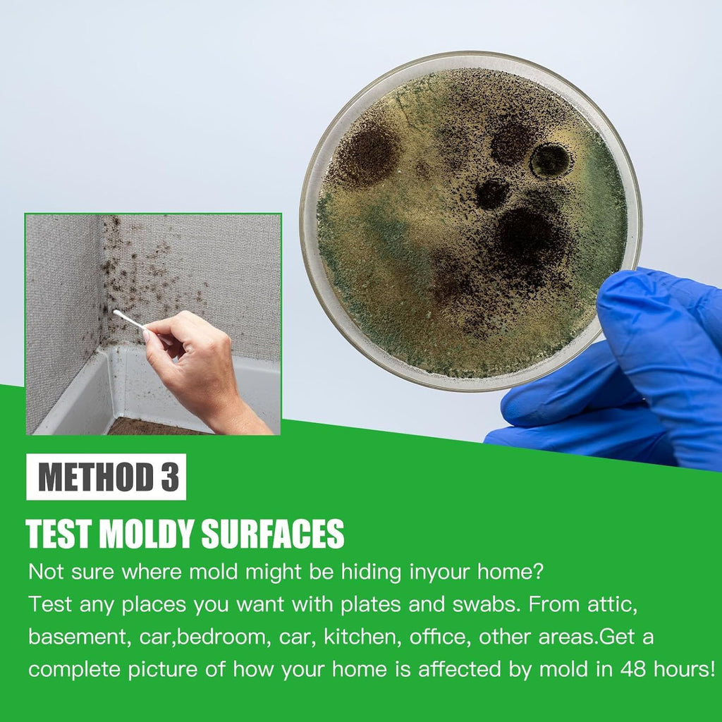 Mold Test Kit for Home Within 8 Individual Tests,DIY Detector at Home,Surface Mold,HVAC,Indoor Air Quality Testing Kits,Black Mold Testing,Includes Detailed Mold Identification Guide and Free Lab