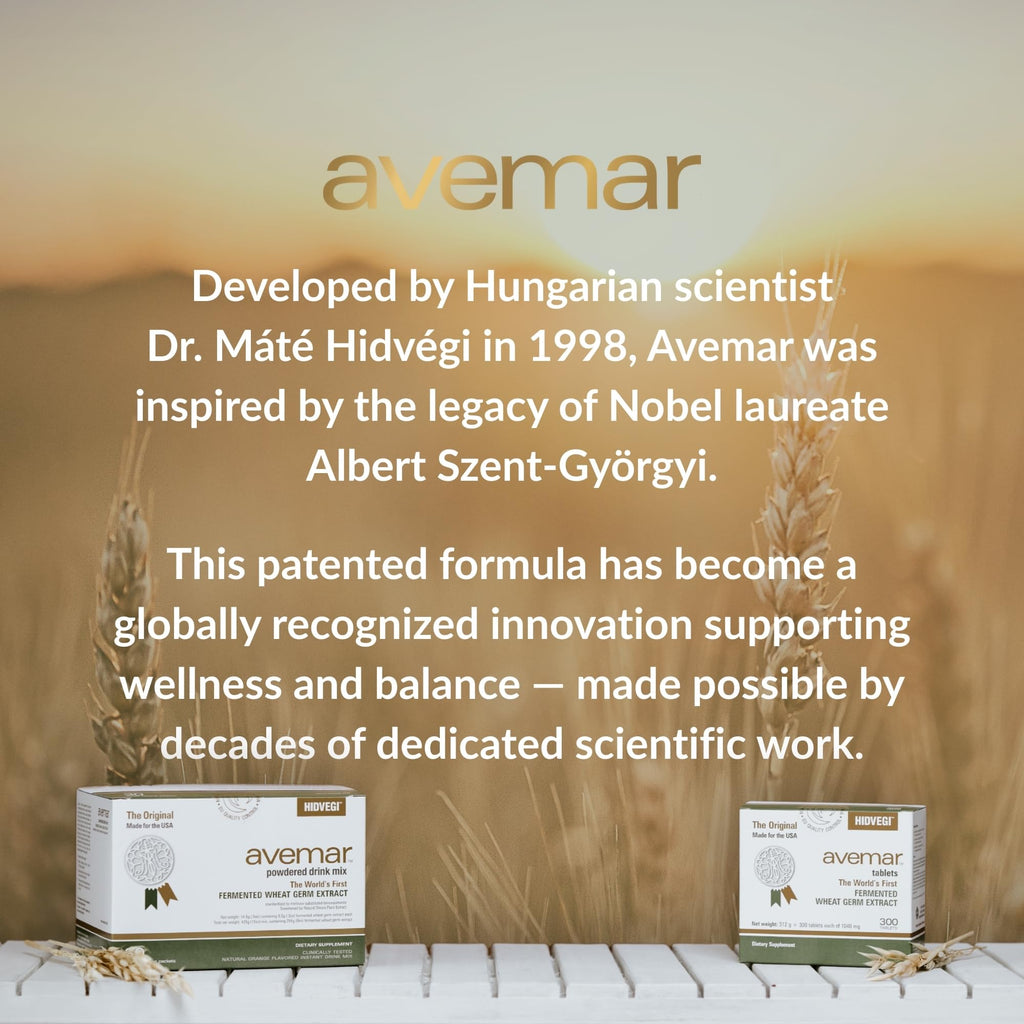 Avemar Fermented Wheat Germ Extract - Premium Tablets| Immune Support & Vitality | 300 Tablets 2x150