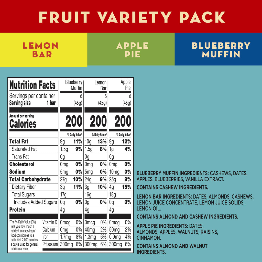 Larabar Variety Pack, Fruit & Nut Bars, 18 ct, 28.8 oz