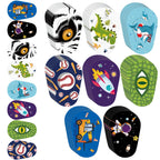 Siifert 80 Pcs Latex Free Adhesive Eye Patches for Kids Latex Free Disposable Cute Adhesive Bandages for Amblyopia Light Blocking Lazy Eye Toddler Boys Girls, 8 Styles