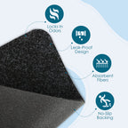 Urinal Mats, Urinal Mats for Men Bathroom, Large, Black, 17.25x20.5”, 12PK