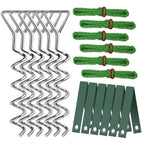 FCENDS Spiral Tree Stake Kit, Tree Stakes and Supports for Leaning Trees, Protect Trees from Bad Weather