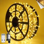 JMEXSUSS 168FT 600 LED String Lights for Outside Clear Wire, Warm White Christmas Lights Outdoor Waterproof, Tree Lights Outdoor Plug in for Patio Wedding Party Holiday Christmas Bedroom Pergola Decor