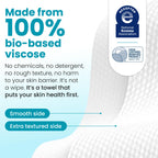Clean Skin Club Blemish Control Clean Towels® XL, Compostable Face Towels, Light Exfoliation for Oily Skin, Eczema Association Accepted Disposable Face Towelette, Makeup Remover Dry Wipes, 50 count