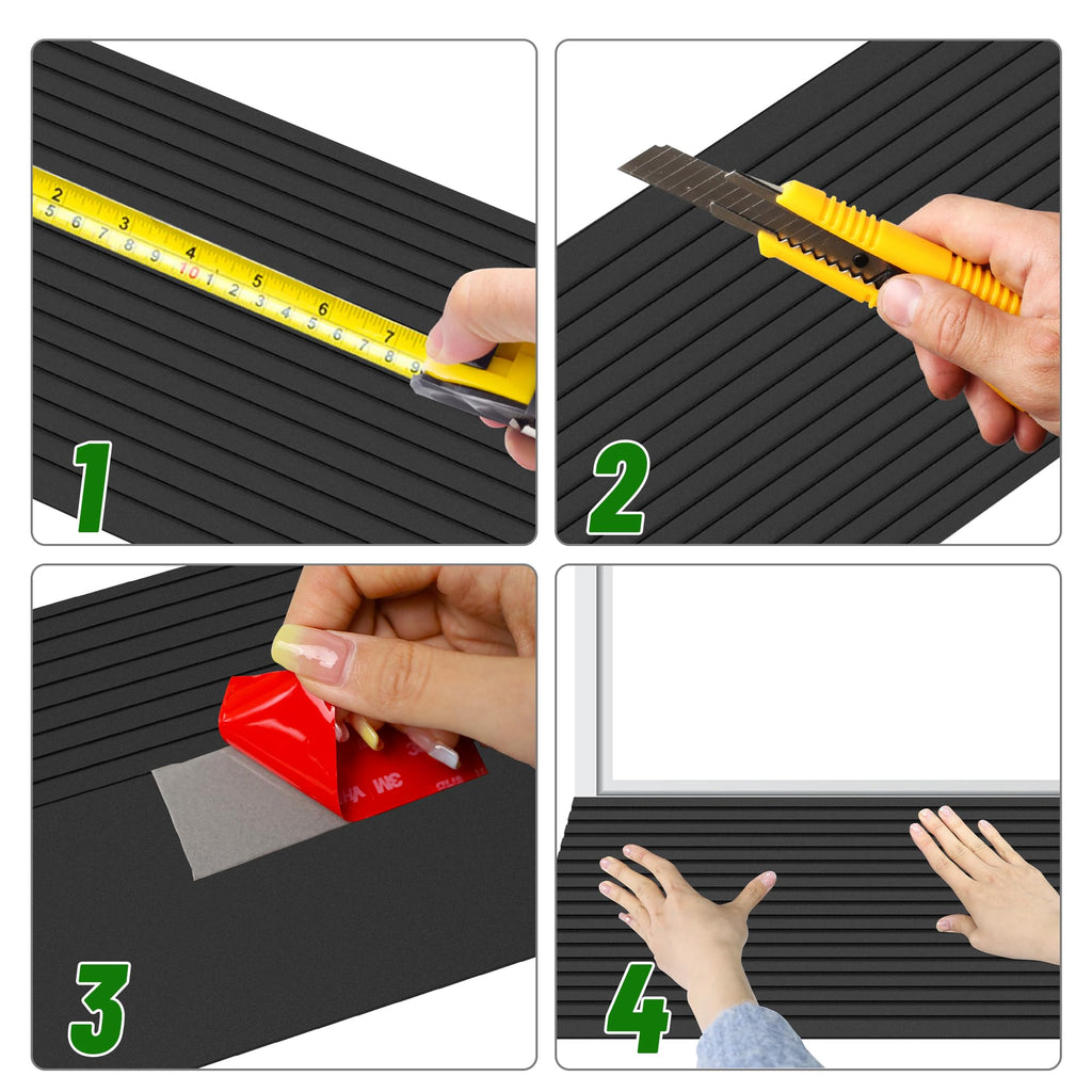 1" Rise Threshold Ramps for Doorways, 2000 Lbs Load Capacity, 35.5" Wide Natural Rubber Power Wheelchair Ramp is Adjustable and Cuttable for Doorways, Curb, Sweeper, Power Scooters, Bathroom