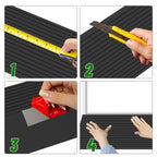 1" Rise Threshold Ramps for Doorways, 2000 Lbs Load Capacity, 35.5" Wide Natural Rubber Power Wheelchair Ramp is Adjustable and Cuttable for Doorways, Curb, Sweeper, Power Scooters, Bathroom