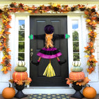 ILLUMINEW Halloween Decorations Outdoor, Solar Witch, Orange Purple