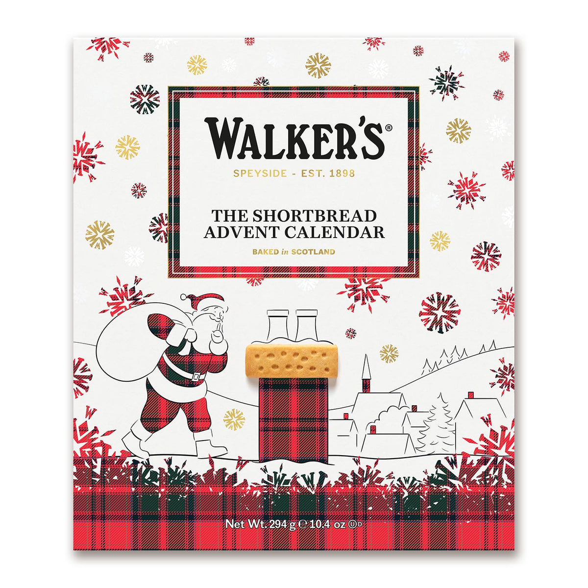 Walker’s 2026 Advent Calendar with Shortbread Cookies from Scotland - 24 Count (10.4 oz) - Limited Edition Cookie Box with Christmas Cookies in Various Shapes and Flavors