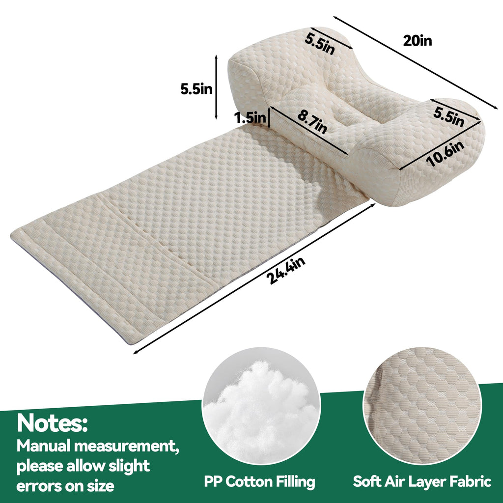 MABOZOO Neck Pillows for Recliners with Pocket,Headrest Cushion for Neck Pain Relief and Cervical Support,Recliner Head Pillow for Side Sleeping at Home, Office or Traveling (Coffee)