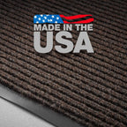 Consolidated Plastics Brush Dry Mat - Made in USA, Heavy-Duty Commercial DoorRug for Indoor/Outdoor Entryways, Non-Slip Backing for High-Traffic Areas (4' W x 6' L, Brown)