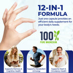 Magnesium Complex 700mg | 12-in-1 High Absorption Supplement | Glycinate, Citrate, Malate, Taurate & More | Sleep Support, Muscle Cramp Relief, Stress, Heart, Bone & Nerve Health | 120 Vegan Capsules