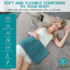 Electric Heating Pad for Back Pain Relief, Large Heating Pads for Body Muscle Pain Cramps Relief, 6 Heating & 4 Timer Setting, Machine Washable, Gift for Grandparents(17'' x 33'')