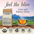Wild Bliss Organic Wild Raw Dandelion Root Tea - Pharmacopoeia Quality Caffeine Free Herbal Detox Support - 75 Plant Based Tea Bags