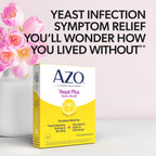 AZO Yeast Plus Dual Yeast Infection Pills Symptom Relief for Women, 120 Ct