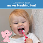 Dr. Brown's Infant-to-Toddler Toothbrush, Elephant, Pink, 0-3 Years