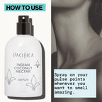 Pacifica Indian Coconut Nectar Spray Perfume, 2 oz ��� Warm Coconut & Vanilla Gourmand Fragrance for Women Clean Beauty Scent, Long-Lasting Beachy & Layerable, 100% Vegan & Cruelty-Free Made in USA