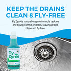 Fly-Zyme Enzyme Drain Cleaner Gel for Pipes, Fruit Flies & Odors, 32 fl oz