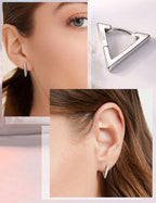 MILACOLATO Solid 925 Sterling Silver Small Huggie Hoop Earrings for Women