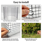 24 PCS Round Plant Protector from Animals, 8 Pack 12'' x 12'' Metal Plant Cages，24Pcs Metal Mesh to Keep Animals Out, Garden Protection Bunny Barricades, Wire Plant Protectors for Rabbits Chicken Duck