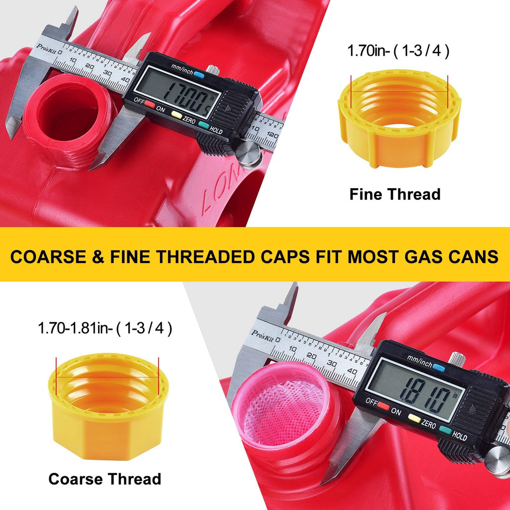 Long Gas Can Spout Replacement Kits, Gas can nozzle (6 Pack-Yellow)