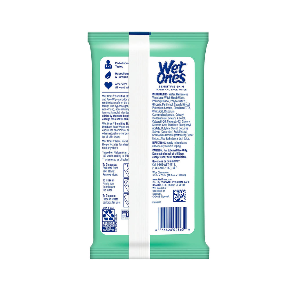 Wet Ones Hand Wipes, 20 Wipes (Pack of 10)