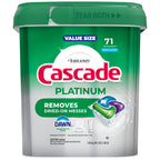 Cascade Platinum Dishwasher Pods, Dishwasher Detergent, Dish Detergent Soap, Fresh, 71 count
