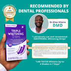 SAKYPRORAL Purple Whitening Strips, 90-Day Long-Lasting Results, Enamel Safe & Low-Sensitivity, Professional Teeth Whitening Strips with Non-Slip Dry Strip Technology (28 Count (Pack of 1))