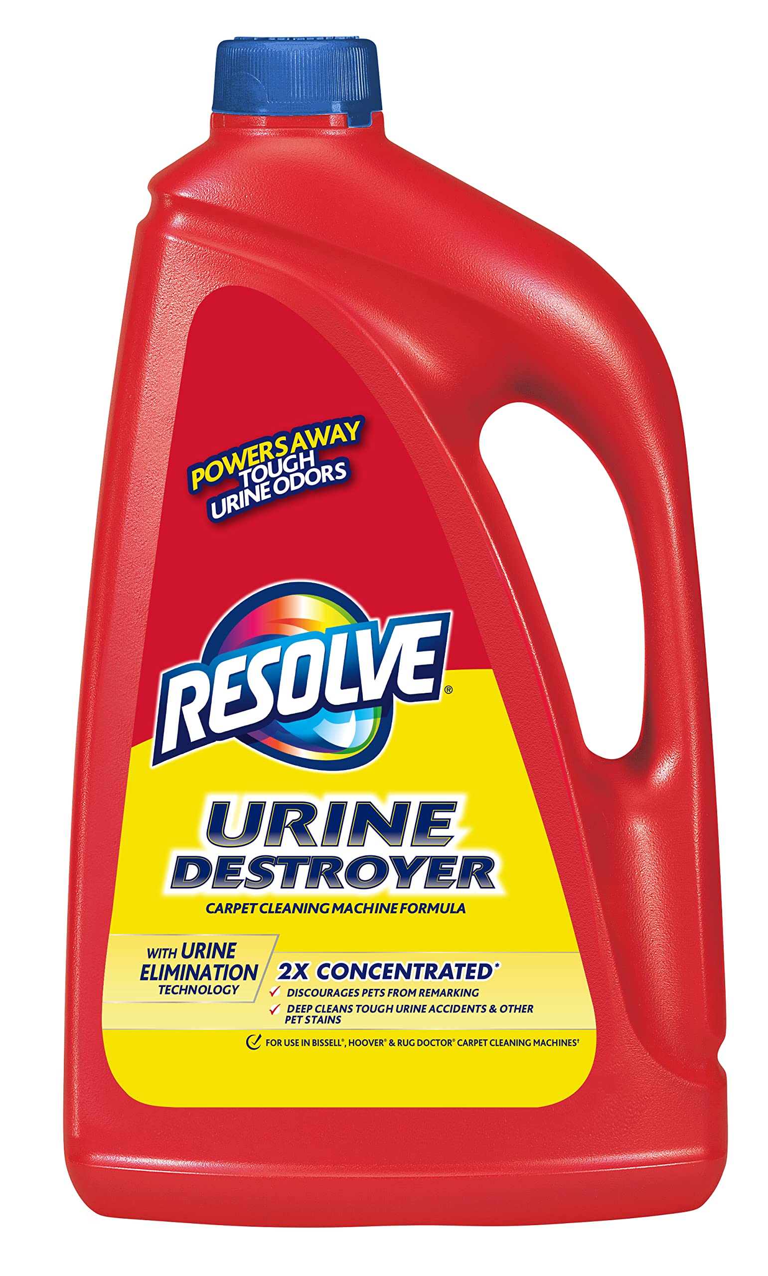 Resolve Urine Destroyer Carpet Cleaning Machine Formula, Safe for Bissell, Hoover & Rug Doctor, Carpet Cleaner, Carpet Cleaner Solution, 96 OZ