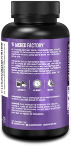 Jacked Factory Lean PM Night Time Fat Burner, Sleep Aid Supplement, & Appetite Suppressant for Men and Women - 120 Stimulant-Free Veggie Weight Loss Diet Pills