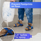 Briliantwerk Lawn Aerator with Adjustable Straps - for Lawn Aeration or as Screed Shoes - Lawn Aerator Shoes as Perfect Aerator Lawn Tool - incl. Two Nail Lengths - Lawn dethatcher - epoxy Shoes