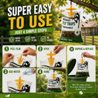 9 Pack Disposable Fly Traps Outdoor Hanging Add Water - Portable Fly Catcher Outdoor Flying Insect Trap Fly Traps for Ranch/Barn/Patio/Campsite