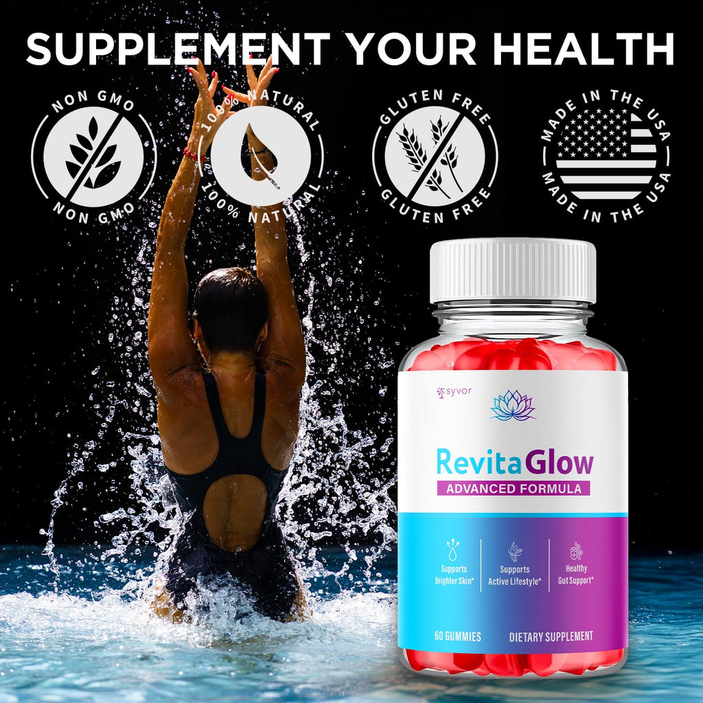 (2 Pack) RevitaGlow Gummies, Official Revita Glow Gummys with Apple Cider Vinegar, Advanced Skin Health Support Supplement with Premium Beauty Vitamins, Revitaglow Women's Health (120 Gummies)