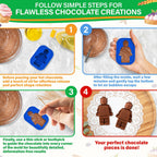 6 Pcs Robot and Bricks Silicone Molds for Chocolate and Candy