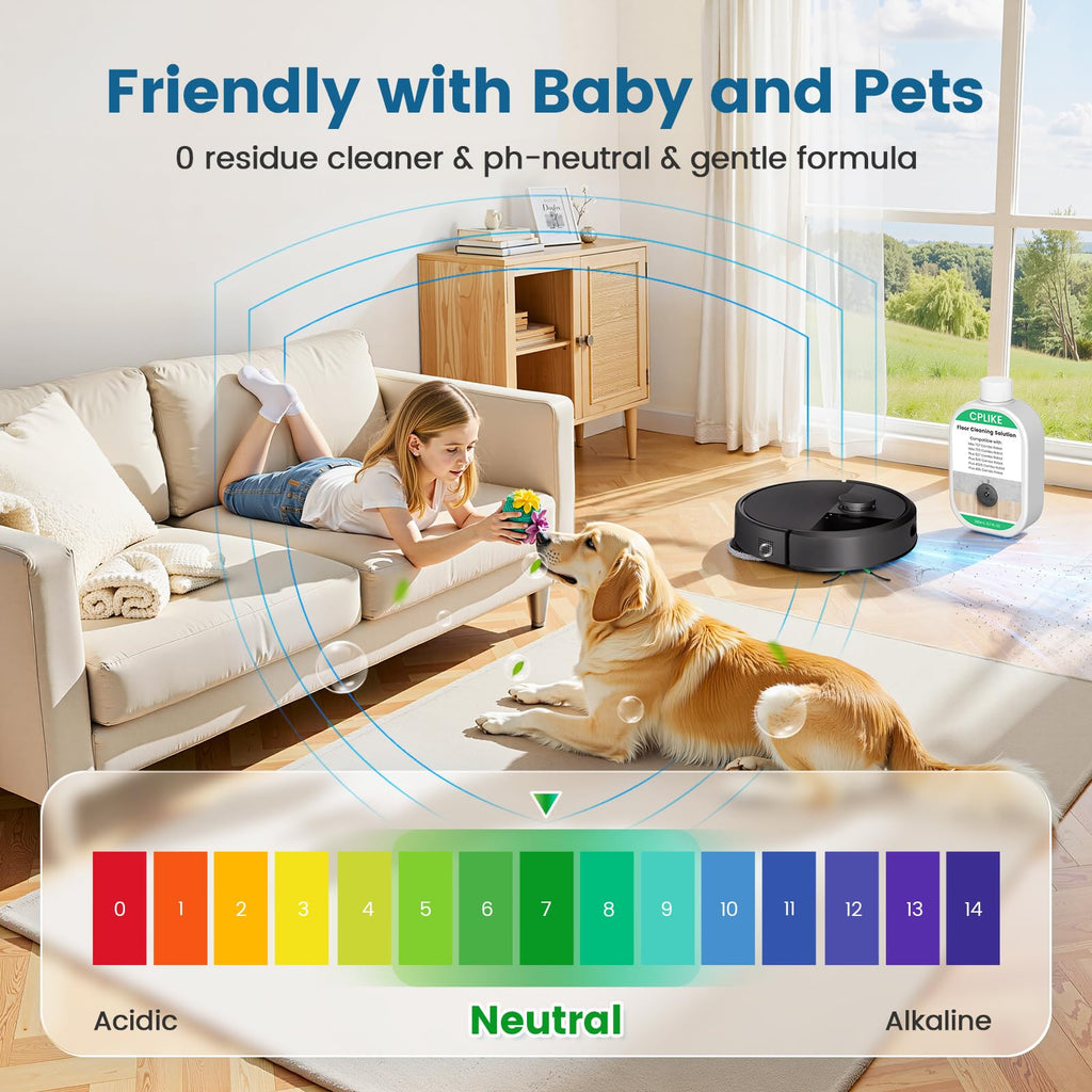 CPLIKE Floor Cleaning Solution Comaptible with Roomba Plus 405 Plus 505 Max 705 Combo Robots, Mopping Concentrate for 400 (4000), 500 & 700 Series, 10.1 fl oz, 2 Pack
