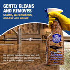 Bar Keepers Friend Granite & Stone Cleaner & Polish (25.4 oz) Granite Cleaner for Use on Natural, Manufactured & Polished Stone, Quartz, Silestone, Soapstone, Marble - Countertop Cleaner & Polish (2)